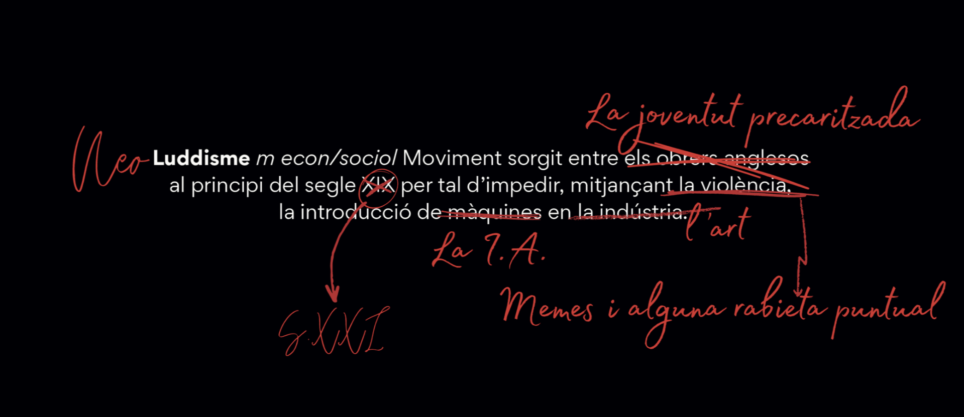 Flyer amb el concepte de Neoluddisme del s.XXI